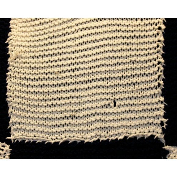 Hand Crochet Blue White Square Pattern Full/ Queen Size Blanket Throw Afghan - Picture 2 of 7